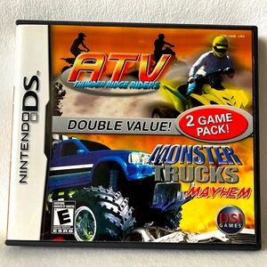 Nintendo DS, ATV Thunder Ridge Riders and Monster Trucks Mayhem 2 Game Pack